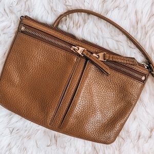 Brown Leather Fossil Crossbody Bag